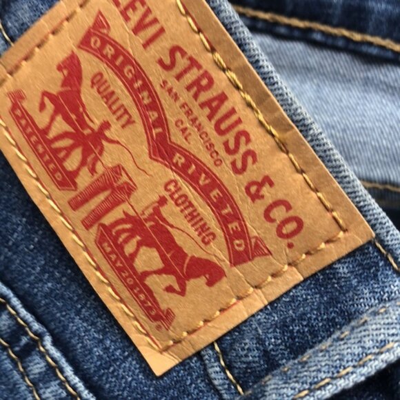 LEVI 721 HIGH-RISE SKINNY CUTOFF JEAN SHORTS 6/28 🇺🇸 - Picture 5 of 11